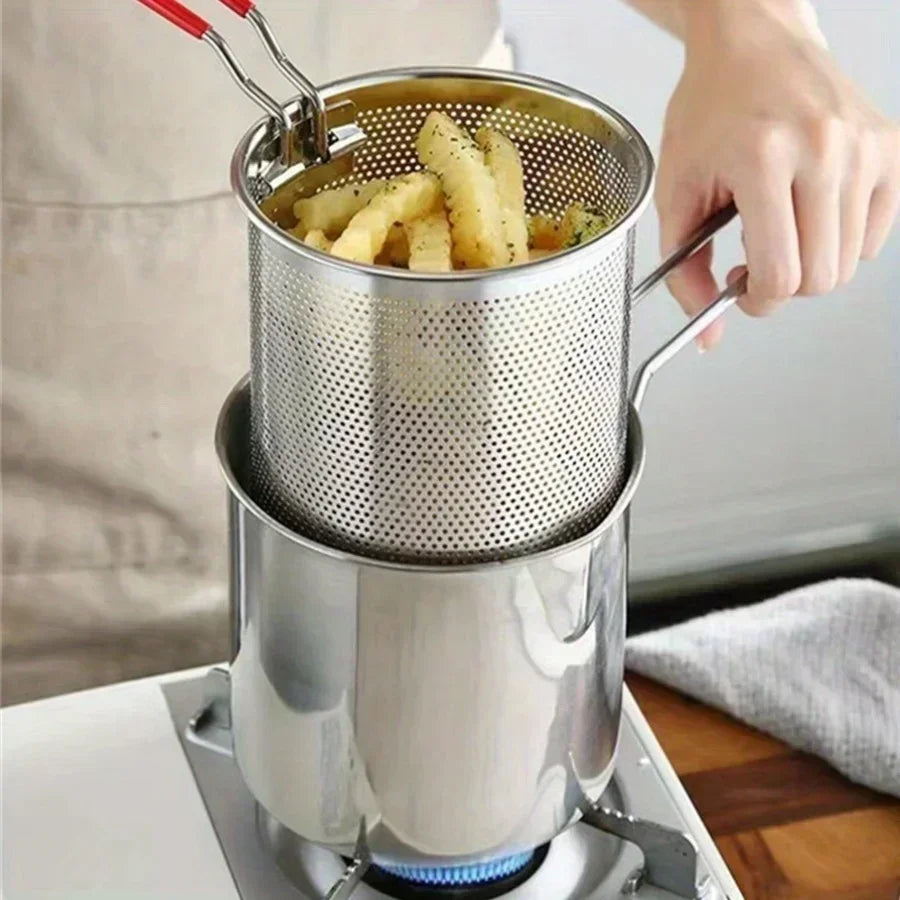 Olla freidora de acero inoxidable
