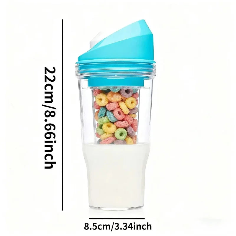 Taza de desayuno portátil 2 en 1