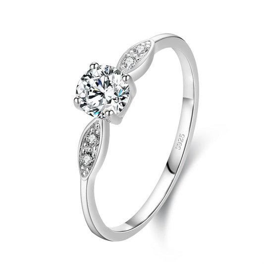 Anillo de boda de plata esterlina 925 de Modian con zirconia