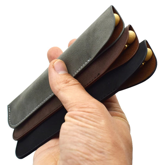 Estuche de cuero para lápices 