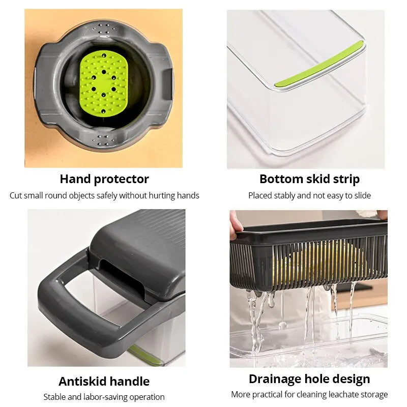 Vegetable Cutter 12 in 1 Multifunctional Food Chopper