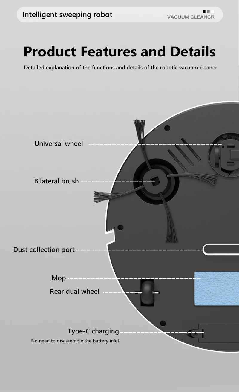 Smart Robot Vacuum 3-in-1