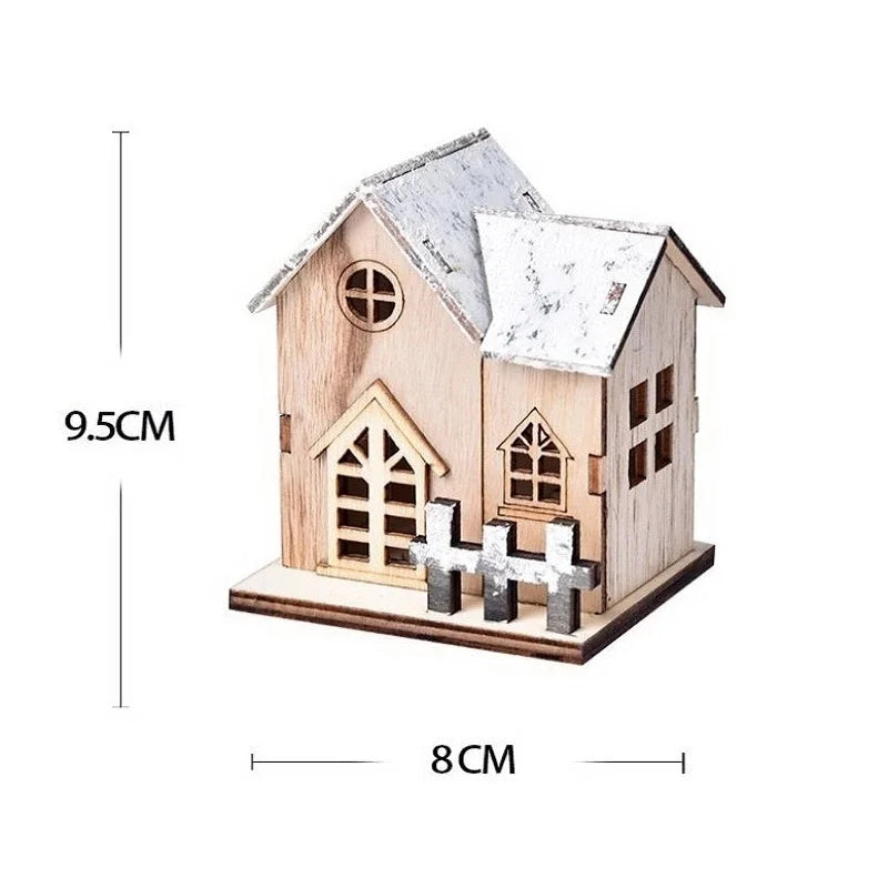 LED Light Wooden House