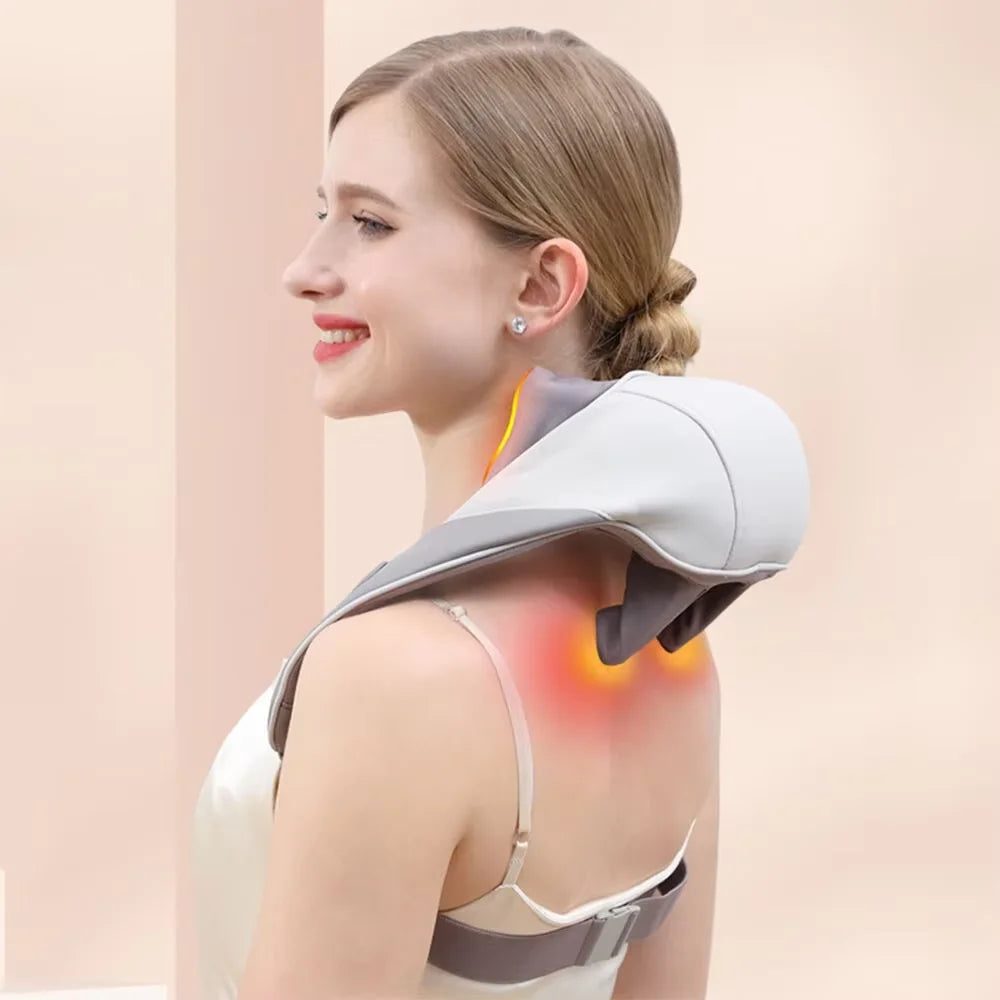 Masajeador de cuello con calefacción 4D