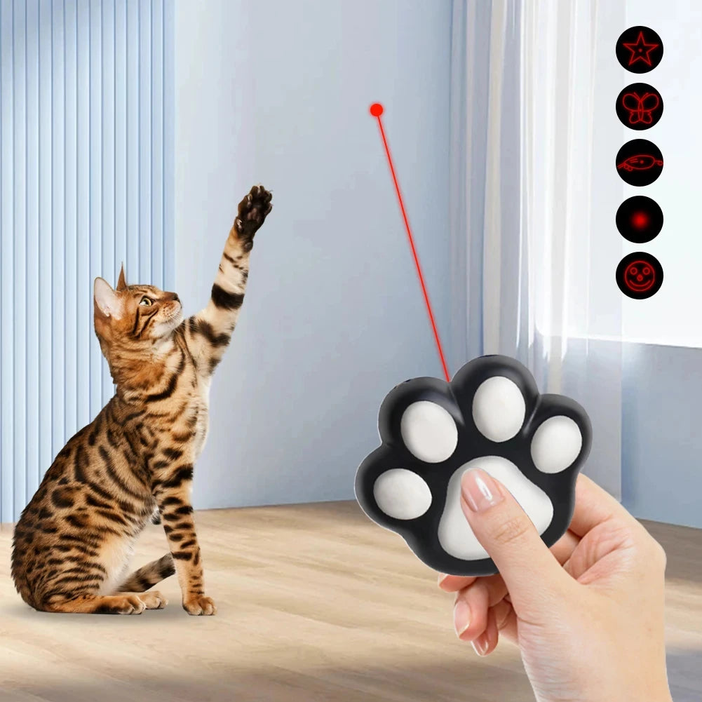 Divertido juguete láser recargable para mascotas