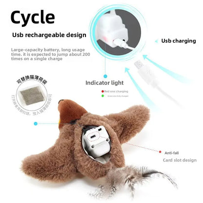 Juguete eléctrico interactivo para gatos y pájaros