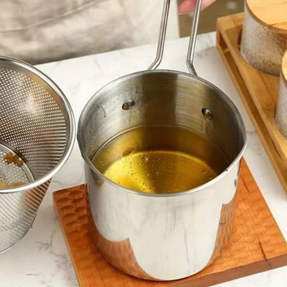 Olla freidora de acero inoxidable